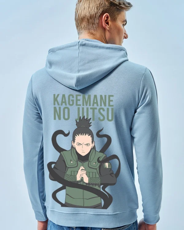 Men's Blue Shikamaru Graphic Printed Hoodies